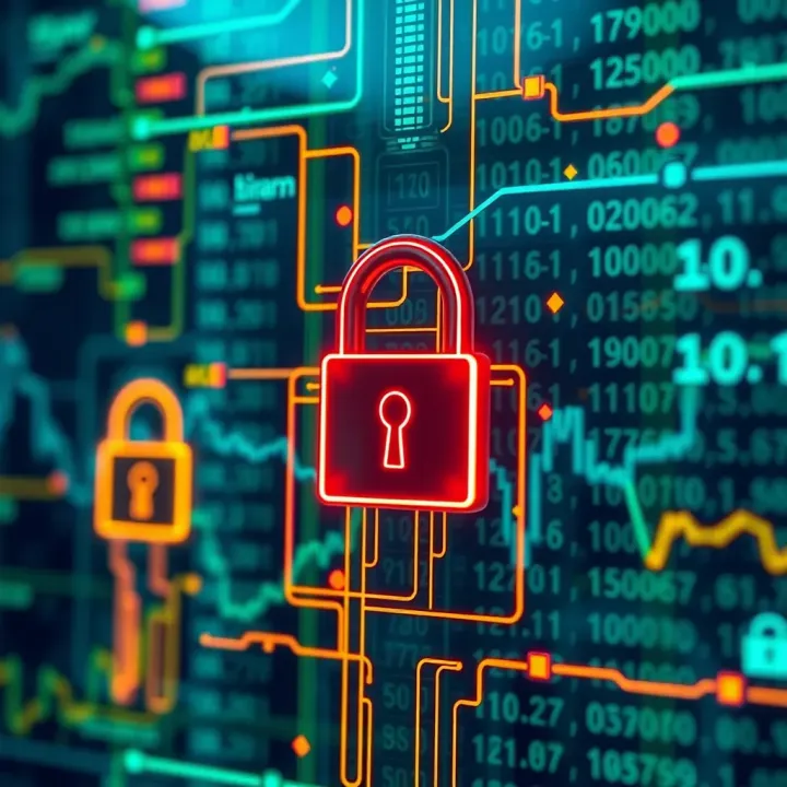 Visual representation of cybersecurity measures protecting binary login systems