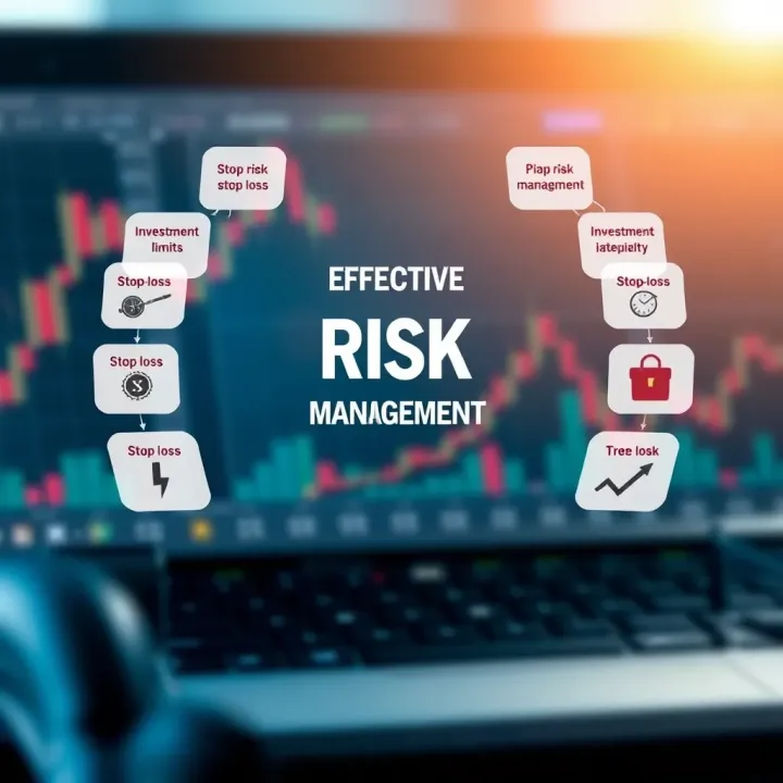 Diagram illustrating risk management strategies including stop-loss and investment limits