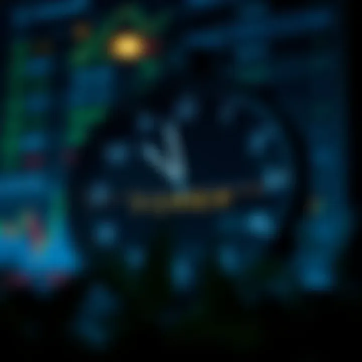 Global forex market clock showing major trading sessions and their active periods