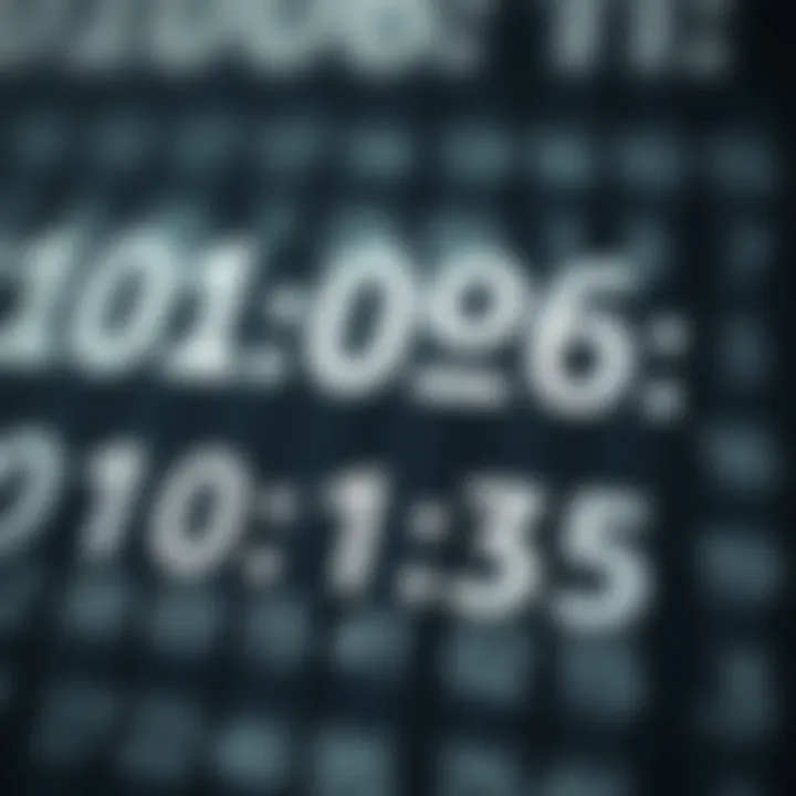 Illustration showing binary digits with place values for conversion to decimal