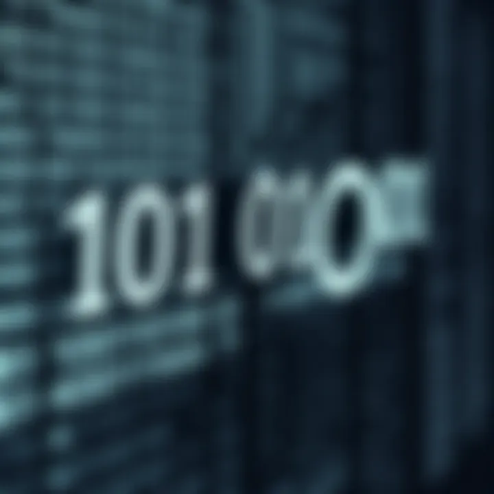 Illustration showing the binary number system with place values and corresponding powers of two