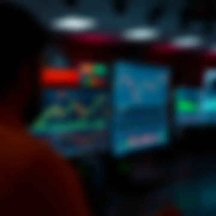 Comparison of forex trading platforms showing charts and trading options on computer screens