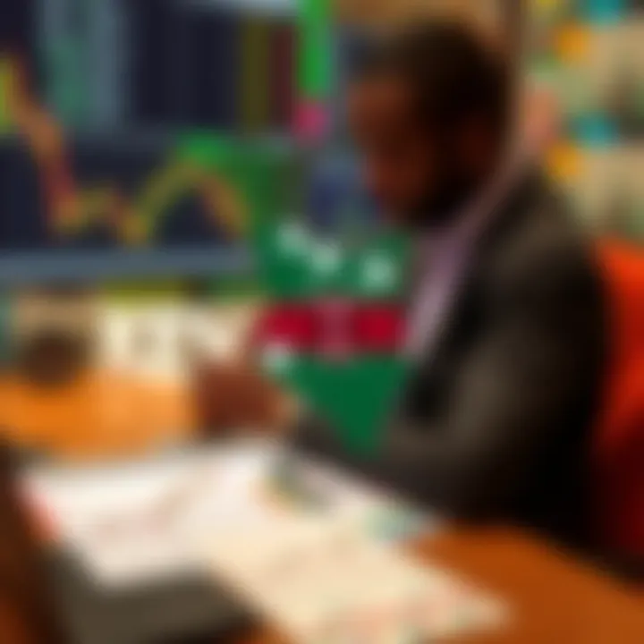 Visual representation of financial regulation with a map of Kenya and regulatory icons