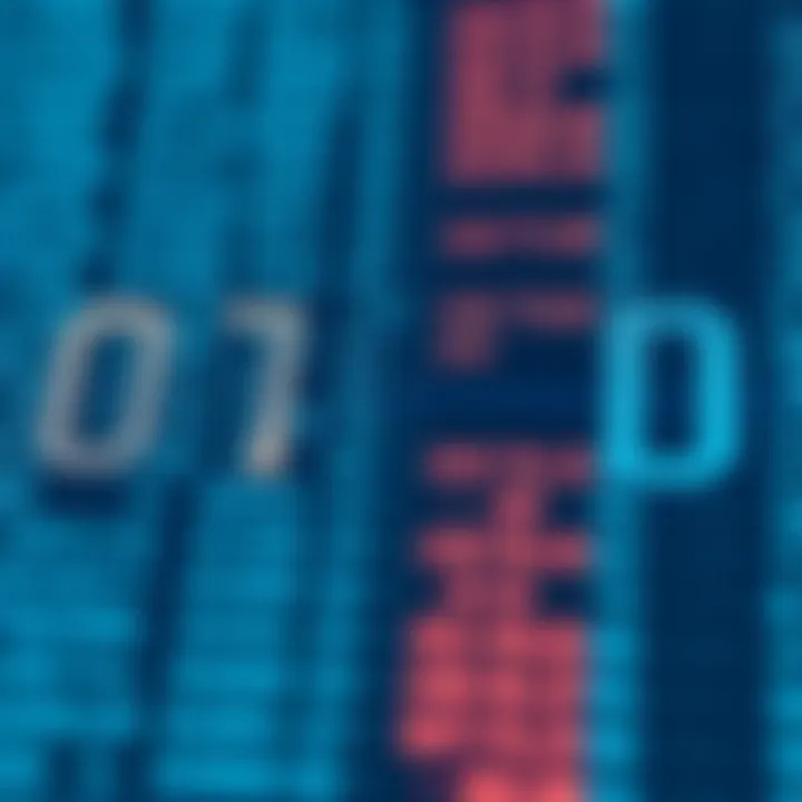 Illustration showing the transition from decimal digits to binary digits using a division and remainder approach
