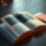 Open book displaying forex trading charts and annotations for learning market analysis