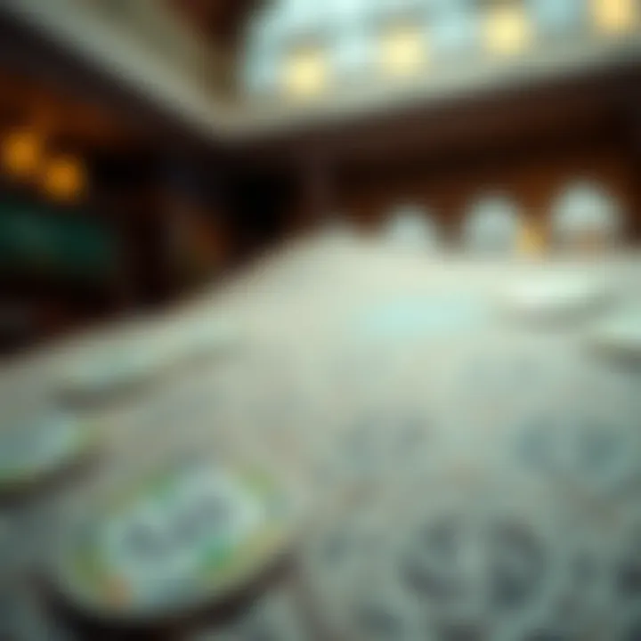 Currency symbols intertwined with Islamic geometric patterns symbolizing ethical forex trading