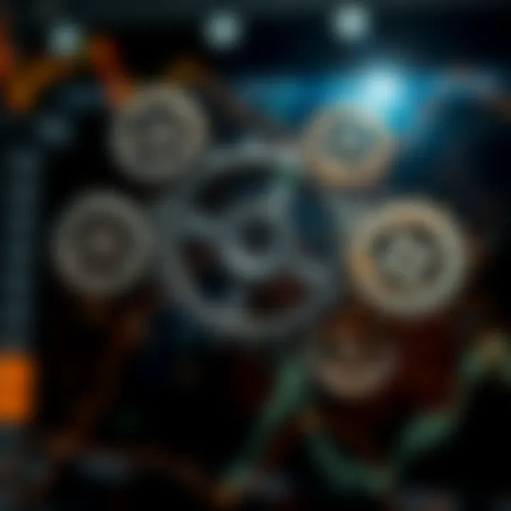 Conceptual illustration of interconnected gears symbolizing various components of risk management in organizations