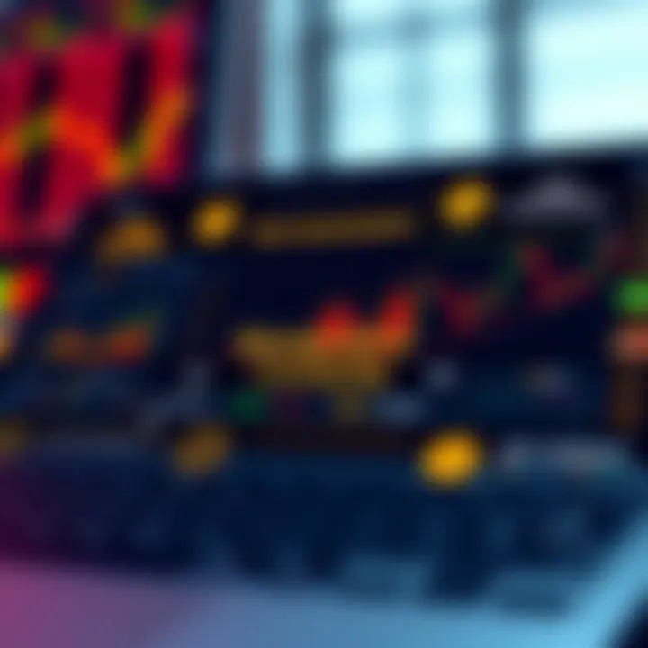 Diagram illustrating risk management concepts with charts and forex symbols