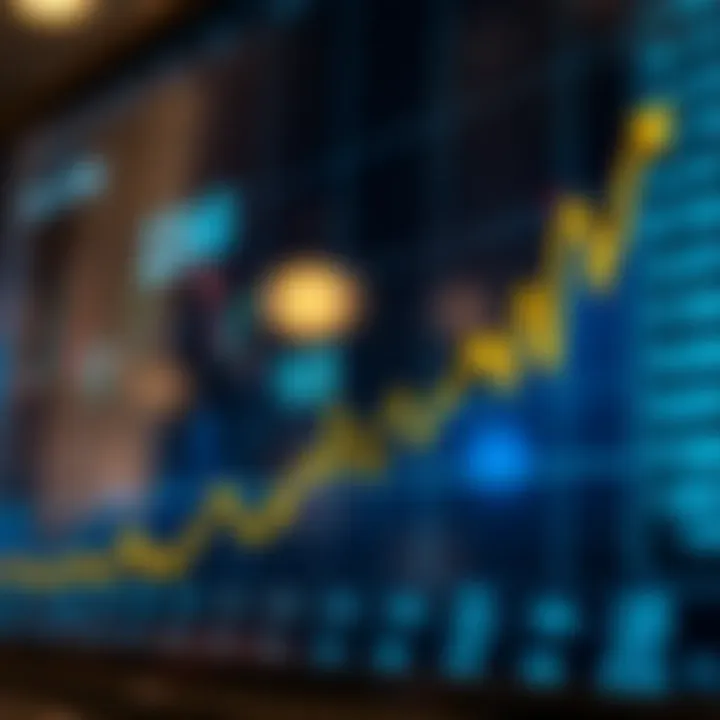 Graph displaying currency exchange rate fluctuations over time