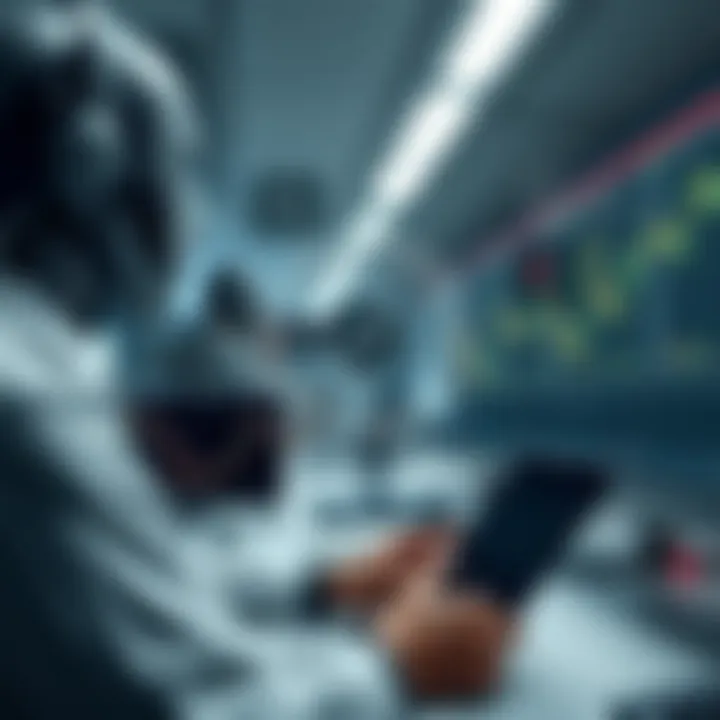 Diagram showing the mechanics of automated forex trading bots analyzing market data