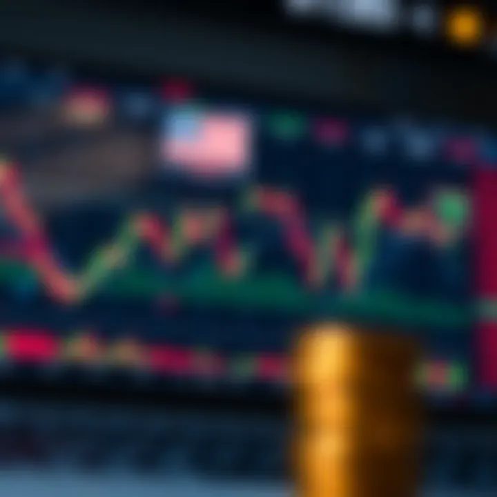 Illustration of forex market charts and currency pairs on a digital trading platform