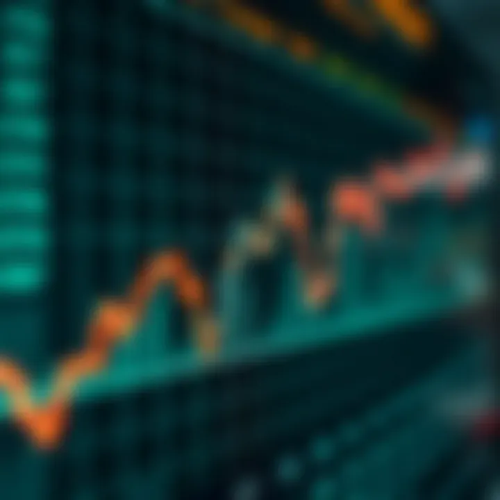 Currency Exchange Rates in the Forex Market Graph showing currency exchange rates fluctuating in the forex market