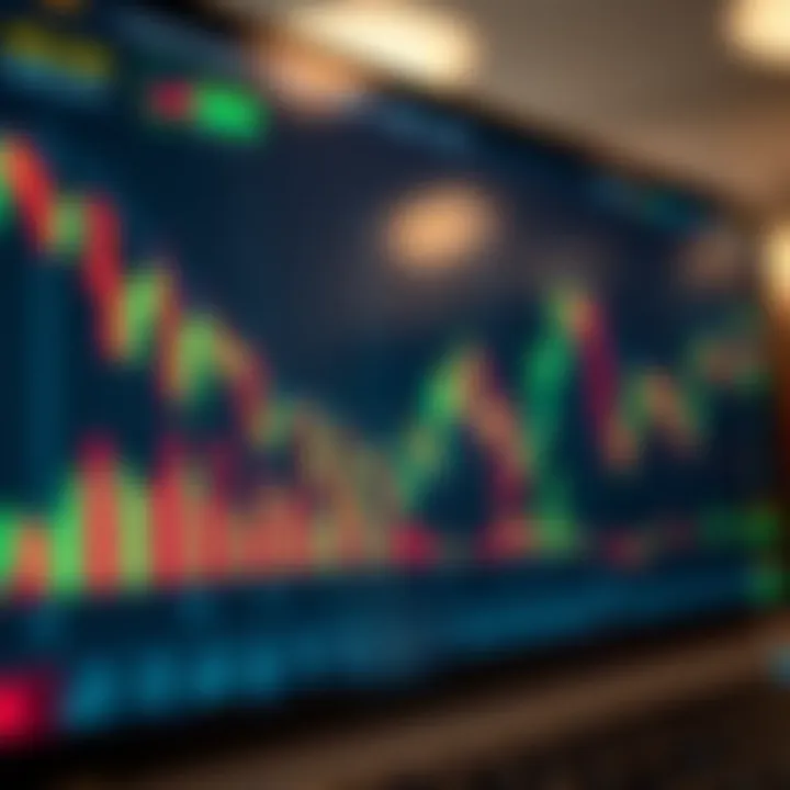 Graph showing currency pair fluctuations in a digital forex trading platform