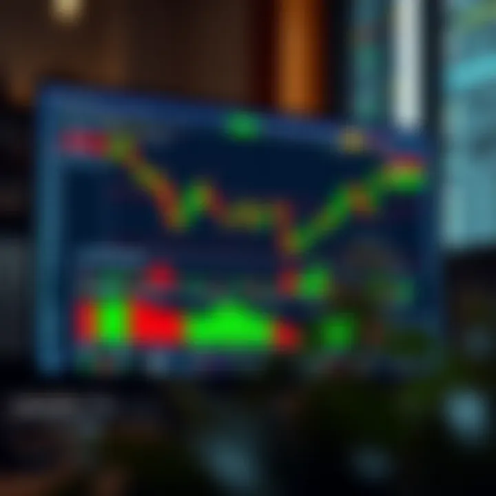 Forex Trading Platform Interface for Kenyan Traders Computer screen displaying forex trading platform interface with charts and analysis tools