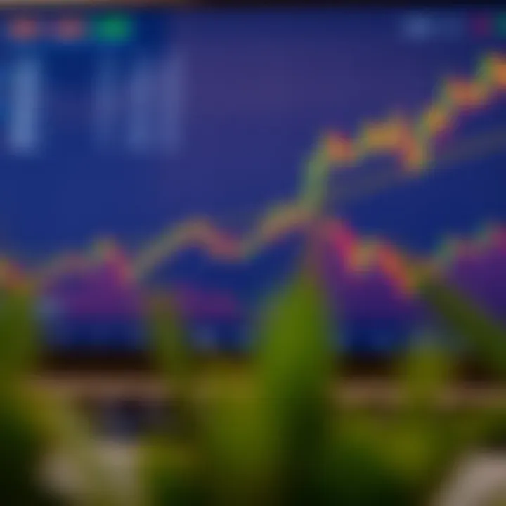Forex Market Trends on Digital Trading Platform Graph showing forex market trends on a digital trading platform