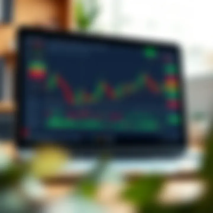 Using Forex Trading Platforms for Market Access A laptop screen showing a forex trading platform with multiple currency pairs and live market data