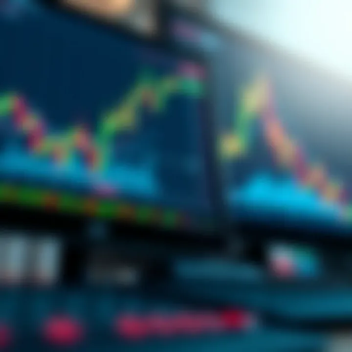 Illustration of forex trading charts and currency pairs on a digital screen