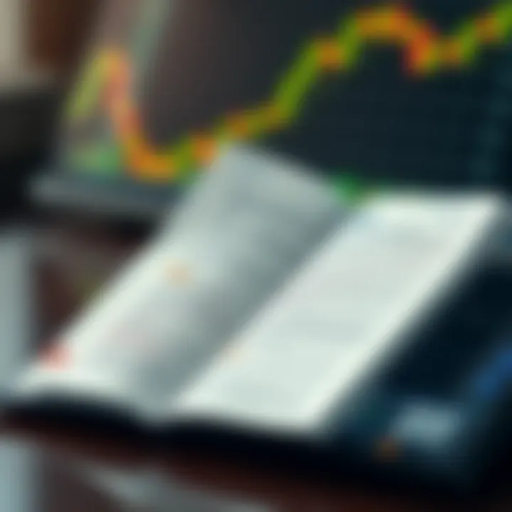 Open PDF document displaying forex trading strategies and notes on a digital device