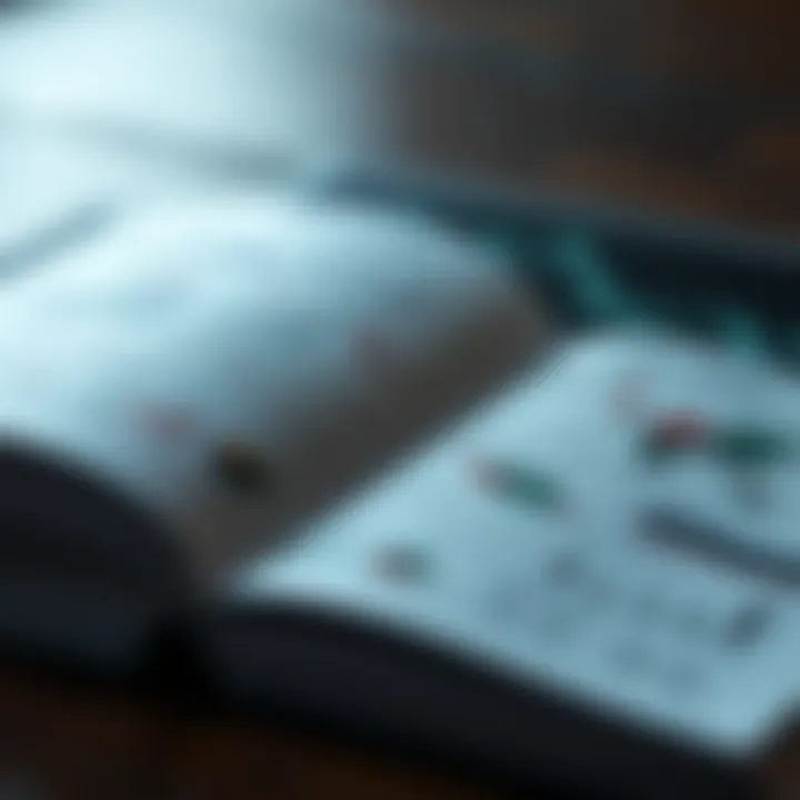 Open book with forex trading charts and graphs overlay