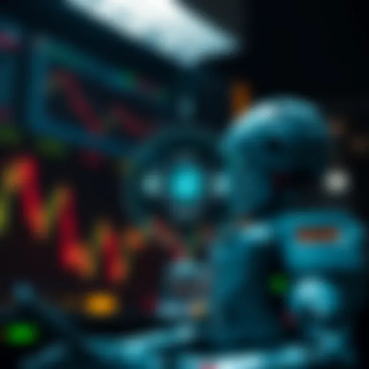 Diagram illustrating the operation of automated trading bots in financial markets
