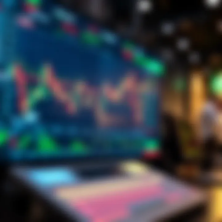 Digital interface showing automated trading graphs and algorithmic data flow