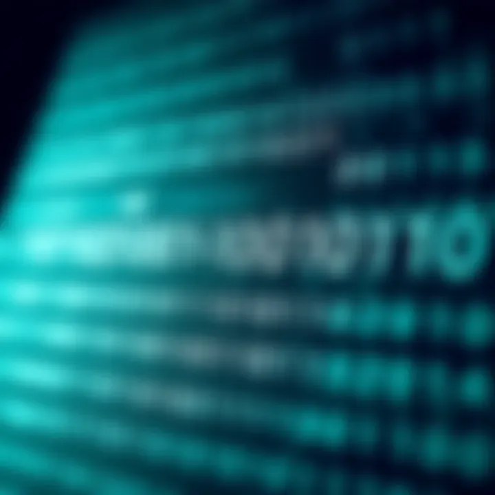 Diagram illustrating the binary number system with zeros and ones interconnected