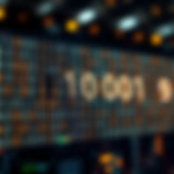 Diagram illustrating the binary number system with zeros and ones representing digital data