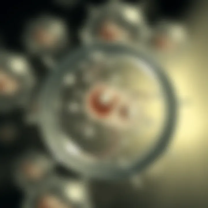 Diagram showing a single bacterial cell dividing into two identical daughter cells