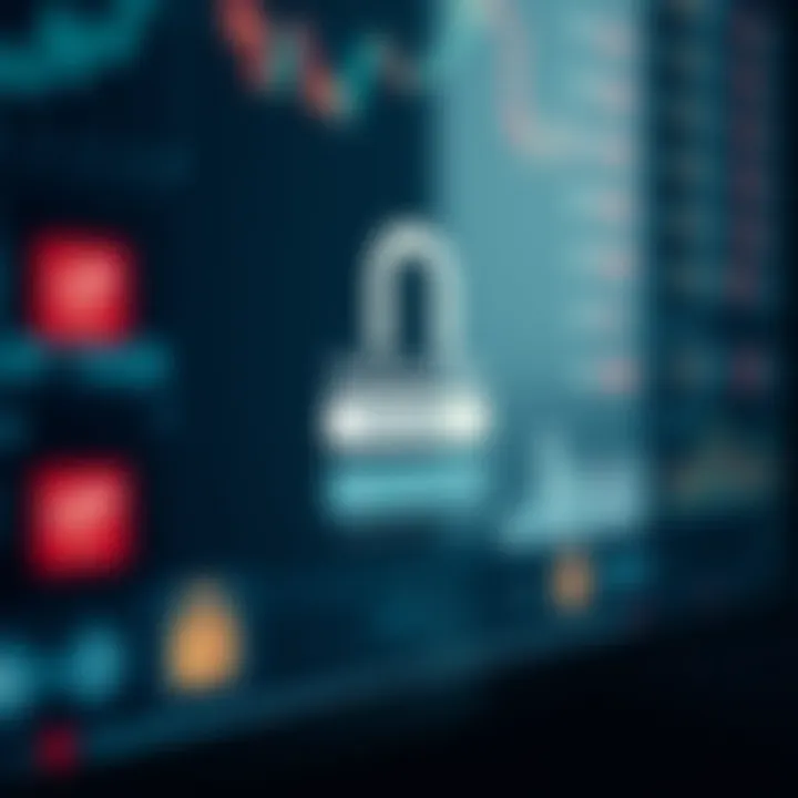 Secure login interface for a trading platform highlighting password entry and security icons