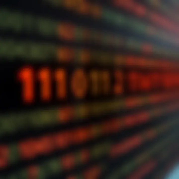 Diagram showing binary digits with positional values for decimal conversion