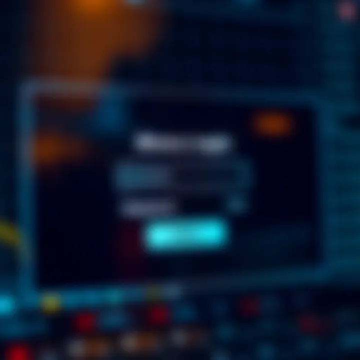 Secure login interface of a binary trading platform with input fields for username and password