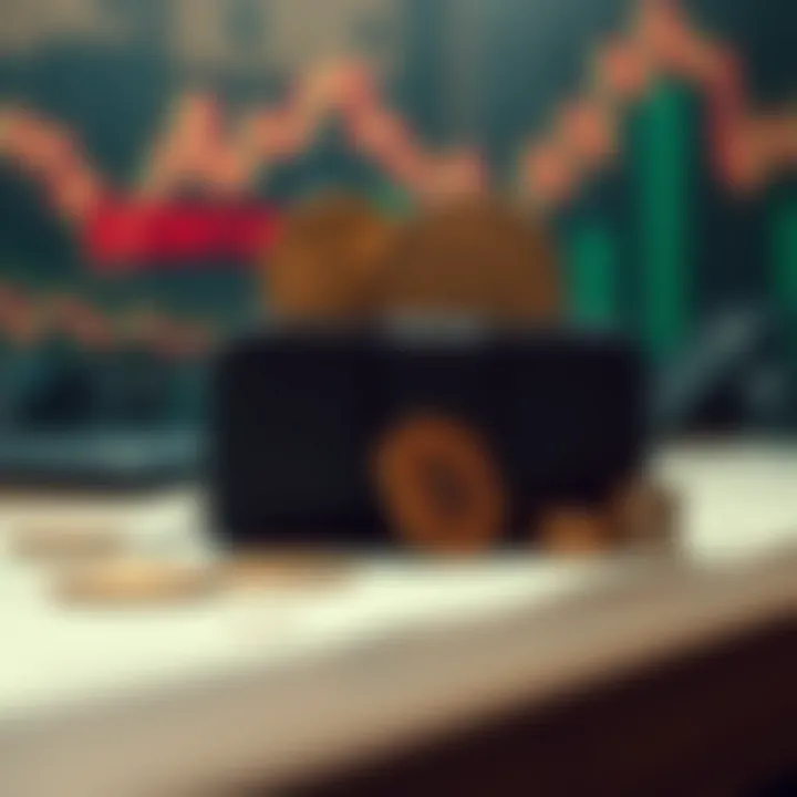 Illustration of a secure digital wallet with Kenyan currency symbols and blockchain icons