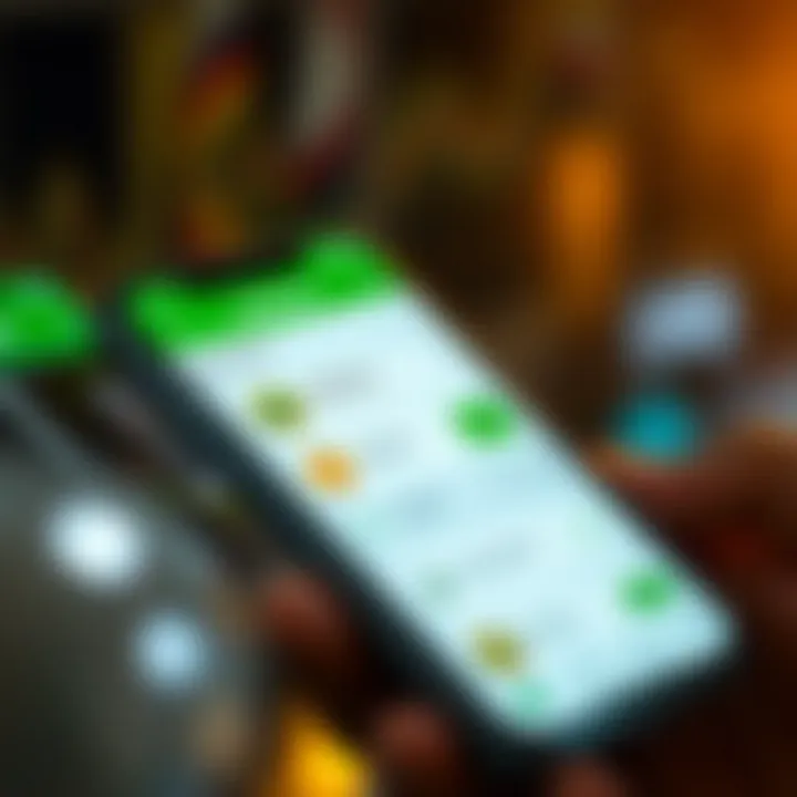 Mobile phone displaying a crypto wallet with M-Pesa payment option visible