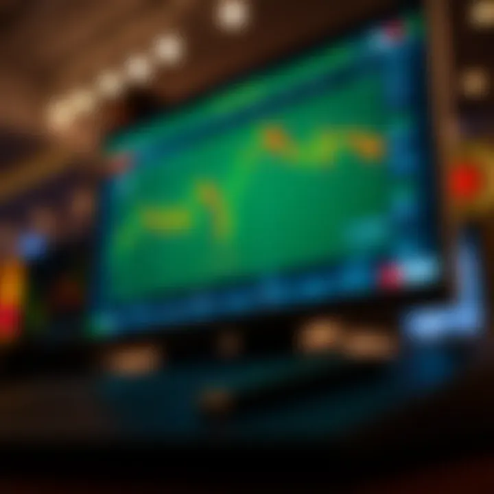 Illustration of binary options trading interface showcasing call and put options