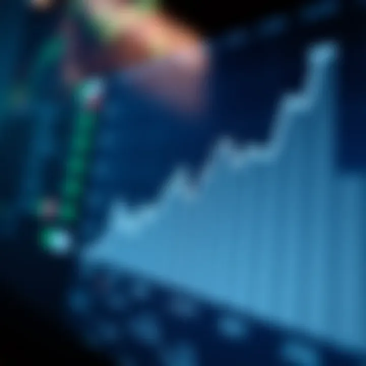 Line chart showing trends in currency exchange rates over time for forex analysis