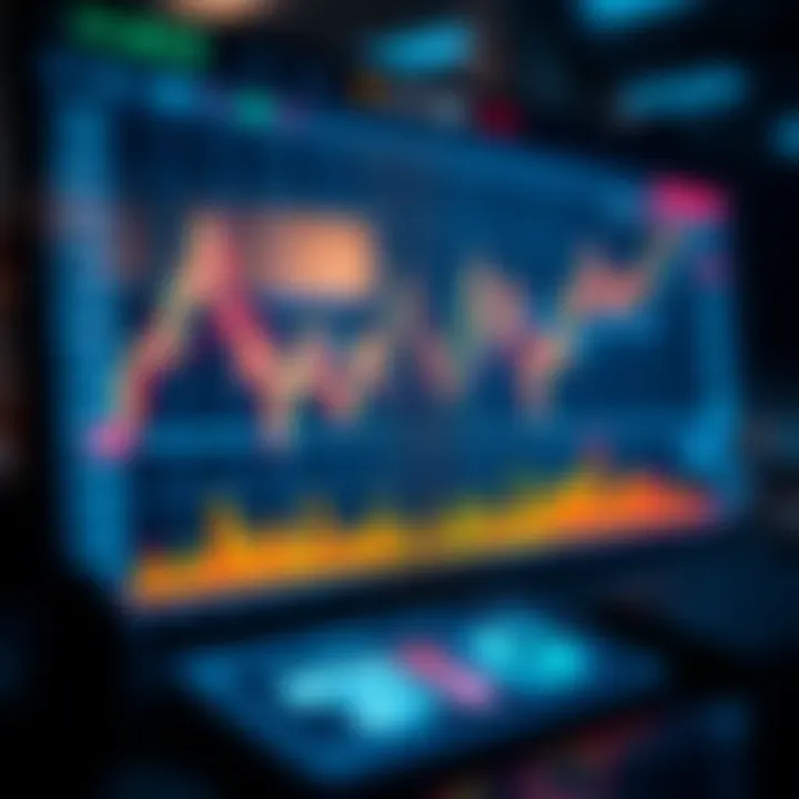 Automated Currency Trading Using Algorithmic Signals Graph illustrating automated currency trading with algorithmic signals on a digital interface