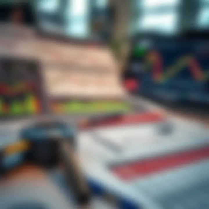 Forex Trading Strategies and Market Analysis Tools Conceptual illustration of forex trading strategies with charts and indicators