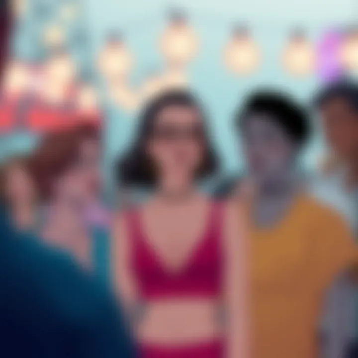 Illustration of various attraction forms connected to non-binary identity in a cultural context