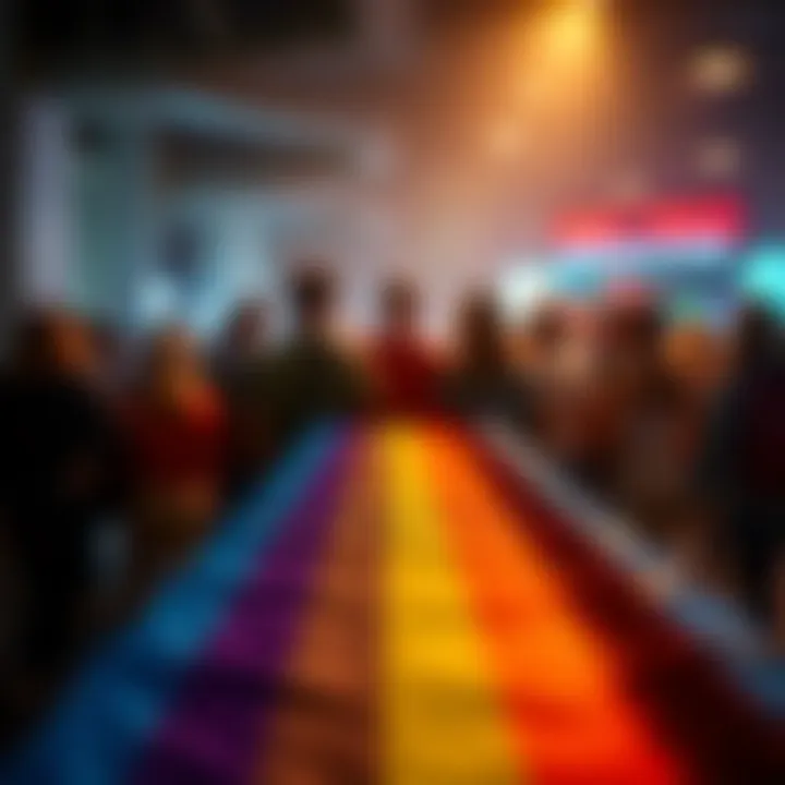 Colorful spectrum representing diverse gender identities including non-binary within a community