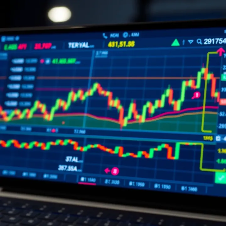 Forex Trading Platform Interface with Currency Charts Overview of forex trading platform interface showing charts and currency pairs