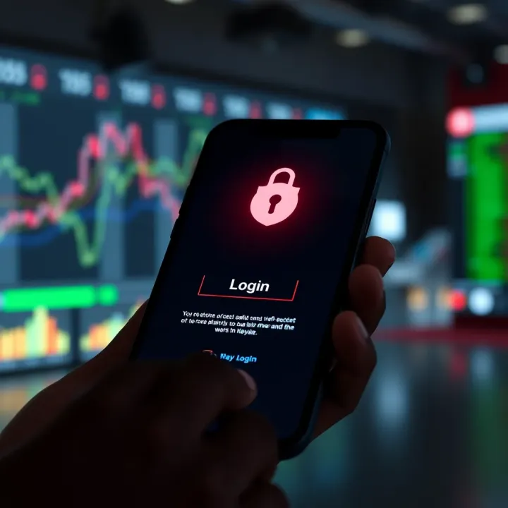 Securing Access to Forex Trading Platforms on Mobile Devices Secure login screen on a smartphone emphasizing safe access to forex trading platforms