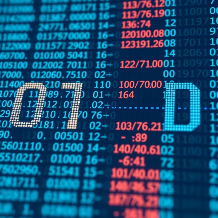 Illustration showing the transition from decimal digits to binary digits using a division and remainder approach