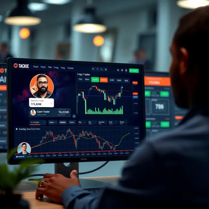 Exploring Expert Profiles on Copy Trading Platforms User interface of a trading platform highlighting expert trader profiles and copy trade options