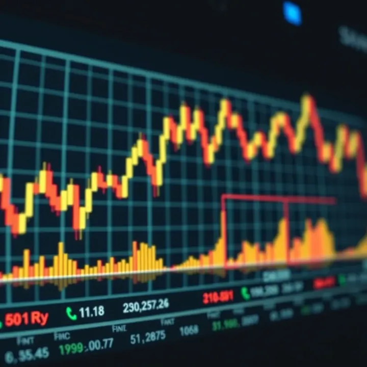 Graph showing rapid binary options price fluctuations with highlighted entry and exit points