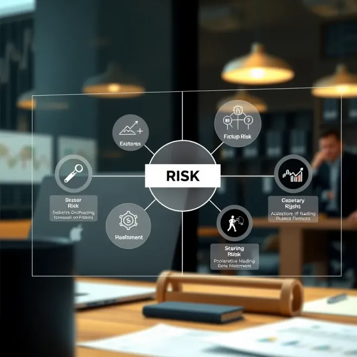 Diagram showing risk identification and assessment tools in business settings