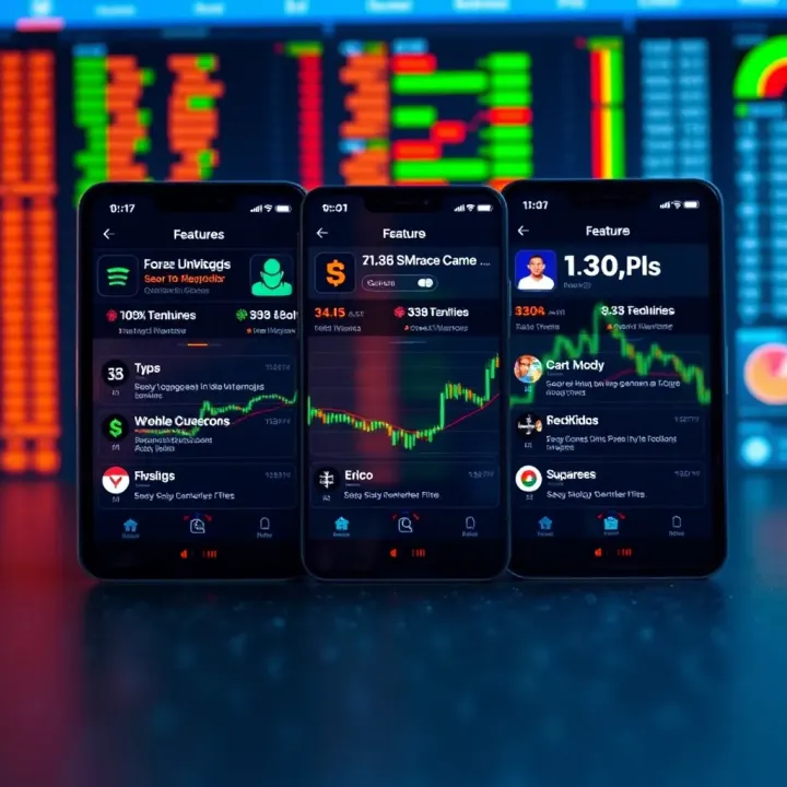 Comparison of multiple forex trading apps highlighting key features and usability for Kenyan traders