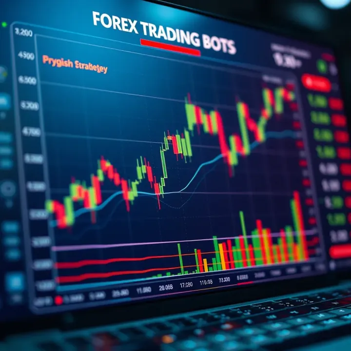 Chart illustrating various forex trading strategies implemented by bots in dynamic market conditions