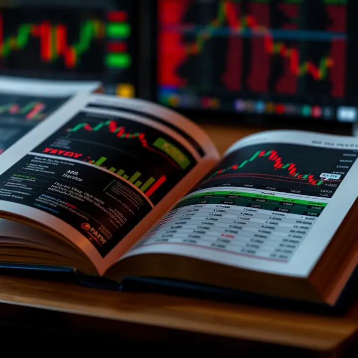 Forex Market Strategies and Insights for Traders Open book displaying forex market charts and trading strategies