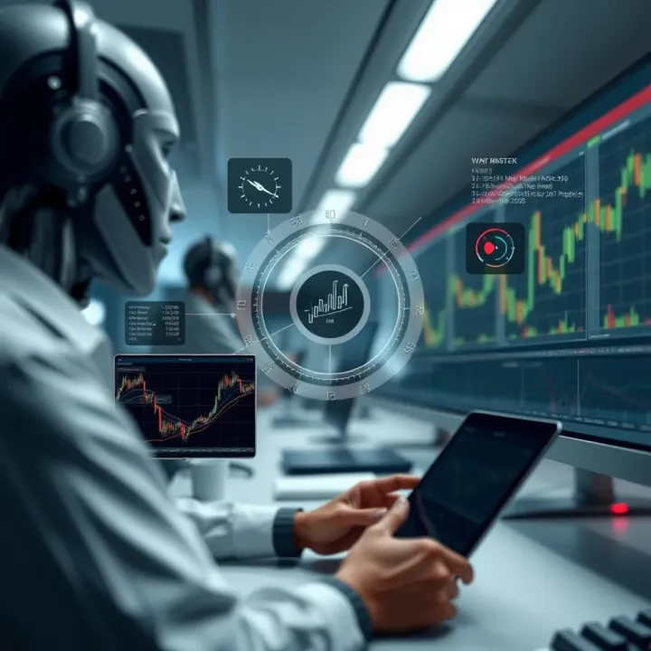 Diagram showing the mechanics of automated forex trading bots analyzing market data