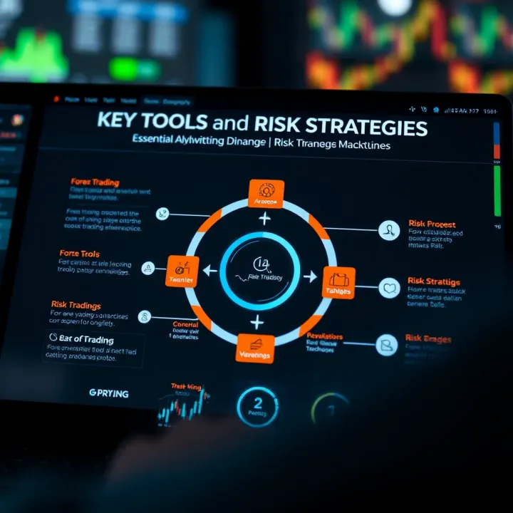 Diagram illustrating essential forex trading tools and risk management techniques